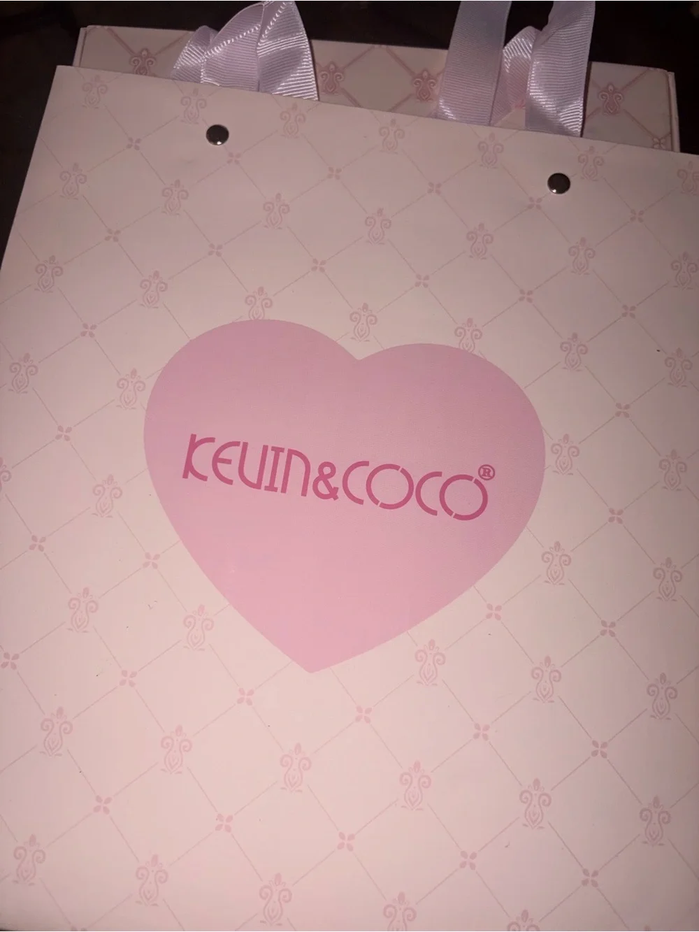 KEVIN&COCO Pink Decorative Gift Box with Gold LC Accent full makeup kit pr box